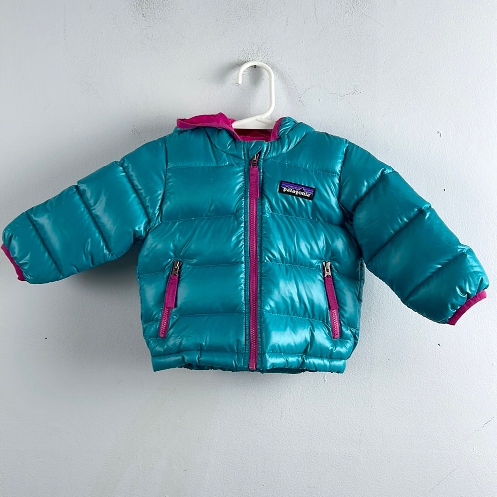 Patagonia Kids Puffer Jacket - Teal and Pink